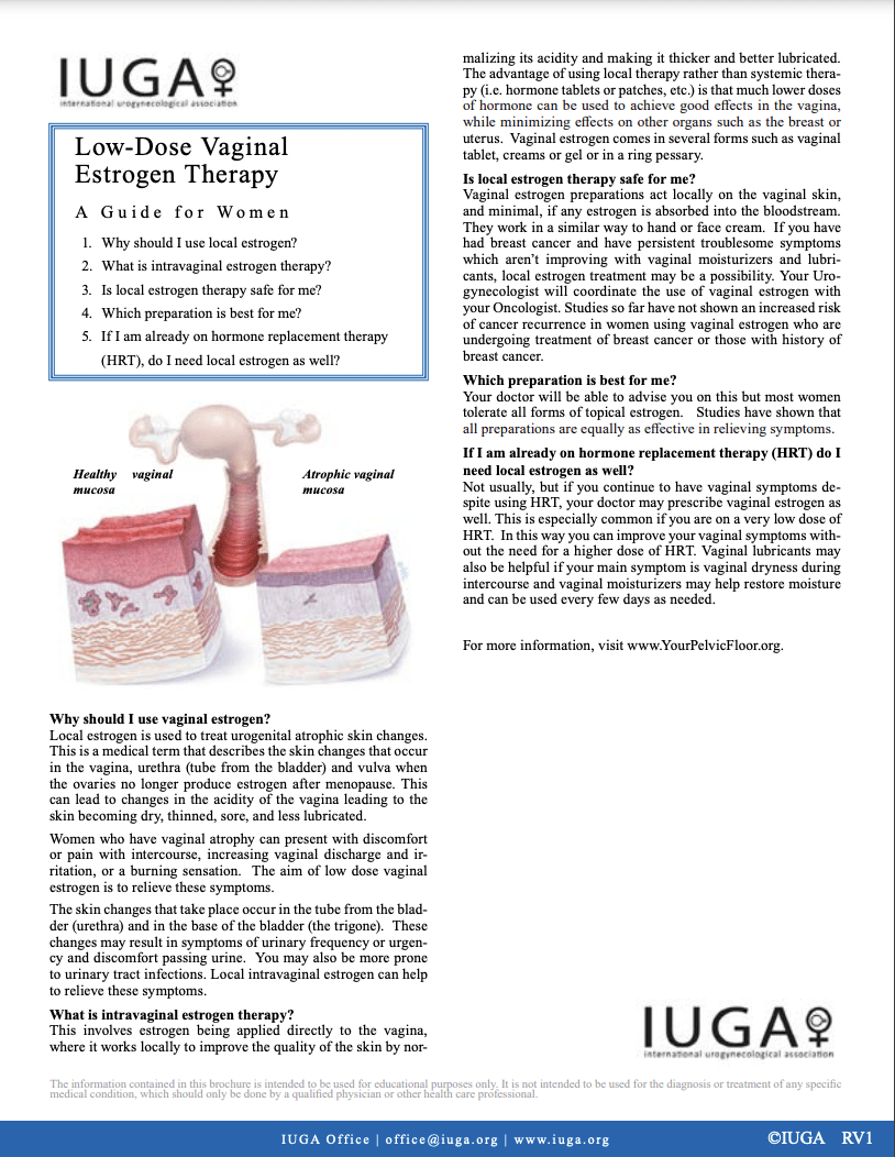 low dose vag estrogen therapy